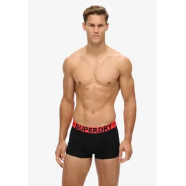 Superdry Trunk Boxershorts Ath Grey Feeder / Black Stripe / Black L 3er Pack