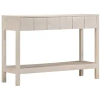 VidaXL Konsolentisch Weiß 110x35x75 cm Massivholz Mango