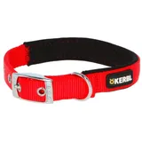 Kerbl Miami Plus Nylonhalsband mit Softeinlage, rot, 53-61cm/38mm