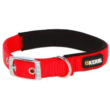 Kerbl Miami Plus Nylonhalsband mit Softeinlage, rot, 53-61cm/38mm