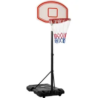 Homcom Basketballkorb Outdoor, 175-215 cm 5 Stufige Verstellbare Korbhöhe,