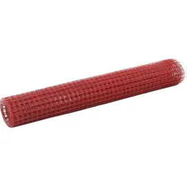vidaXL Drahtzaun Stahl mit PVC-Beschichtung 10 x 1 m Rot