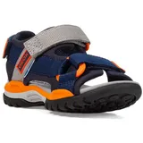 GEOX Jungen J Borealis Boy A Sandalen, Navy Orange, 25 EU