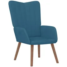 vidaXL Relaxsessel Blau Samt Modell 1