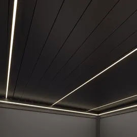 Weide Pergola Prestige 3,6 x 4 m inkl. 4 Seitenteile Grau