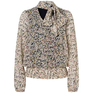 More & More Chiffonbluse mit Schluppe beige 38