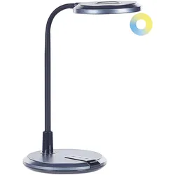 LED Schreibtischlampe COLUMBA verstellbar Metall Schwarz