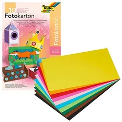 folia Fotokarton farbsortiert 300 g/qm 10 Blatt