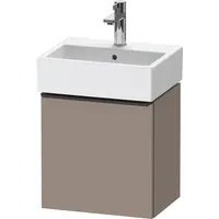 Duravit „D-Neo“ Waschtischunterbau wandhängend mit Möbelgriff Diamantschwarz × Basalt