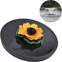 Solar Wasserpumpe 7v/1,4w Mit 5 Düsen, Durchfluss 80–200 l/h, Wassersäule 55–95 cm, Solarbetrieben Für Vogelbad, Garten, Fischteich, Pool, Dekoratives Wasserspiel, Gelb