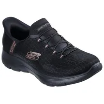 SKECHERS Summits Black Mesh / Black / Rose Gold Trim 40