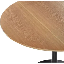 Beliani Esstisch 90 x 74 x 90 cm braun/schwarz