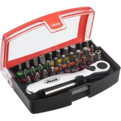 VIGOR Bit Box, V5502, Sechskant6,3 (1/4 Zoll), Schlitz Profil, Innen-Sechskant Profil, Kreuzschlitz