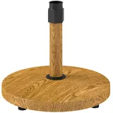Outsunny Sonnenschirmständer aus Beton, Schirmständer mit Verstellbare Fußpads, Rund Schirmhalter, Schirmgewicht, Ständer für Sonnenschirm Ø36/38/48 mm, für Balkon, Terasse, Garten, Naturholz