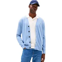 Tommy Hilfiger Herren Strickjacke Cardigan Essential Cotton mit Knopfleiste,