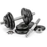 G5 HT SPORT Hantelset + Hantelscheiben aus Gusseisen, Durchmesser 25 mm [11,21,35 kg], verstellbare Gewichte mit Schrauben und Federverschlüssen, Set für Training zu Hause und im Fitnessstudio,