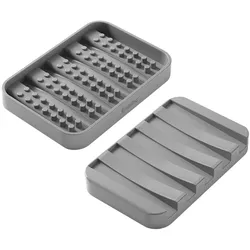 Metaltex Seifenablage 2 in 1 für Seife und Schwämme Kunststoff