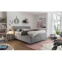 Set One by Musterring Boxspringbett "Fairfield", grau (hellgrau), B:204cm
