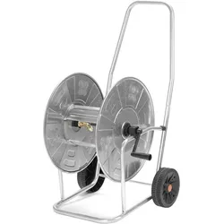 Rehau Premium Schlauchwagen 50m aus Metall - Schlauchaufroller ohne schlauch Gartenschlauchwagen, Stahl vollverzinkt