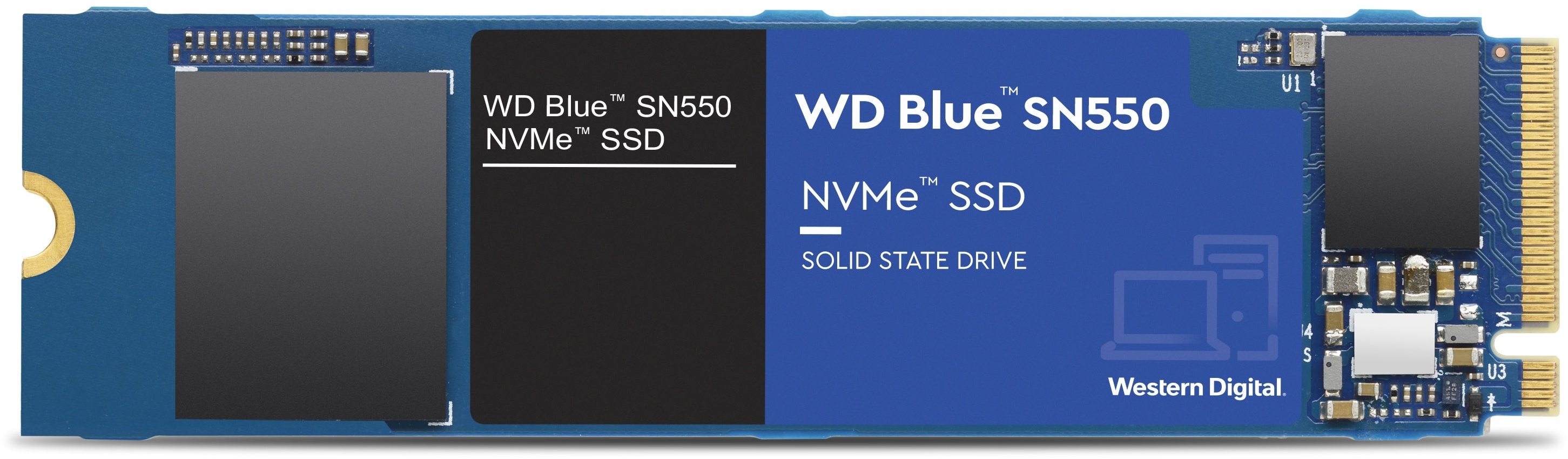 WD Blue SN550 NVMe SSD WDS250G2B0C - SSD - 250 GB - intern - M.2 2280 - PCI Express 3.0 x4 (NVMe)