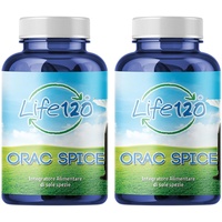 Life 120 - Orac Spice - Kombinierte Gewürzergänzung – Kurkuma, Pfeffer, Zimt, Nelken, Antioxidans Wirkung, Ingwer, Oregano, Regelmäßigkeit Darmpassage, 2 Packungen mit 240 Tabletten