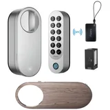 Aqara Smart Lock U200 Kit Matter, Zigbee, Bluetooth, Fingerabdruck, NFC, Code-Pad, silber