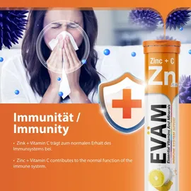 eväm Zink plus Vitamin C Brausetabletten 20 Stück