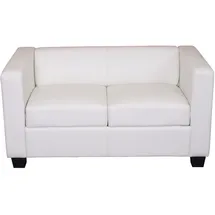 MCW 2er Sofa Lille, Kunstleder ~ weiß