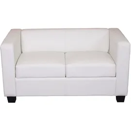 MCW 2er Sofa Lille, Kunstleder ~ weiß