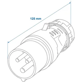 PRO PLUS CEE-Stecker, 16A, 3-polig