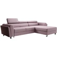 Luxusbetten24 Schlafsofa Designer Sofa Massimo, mit Stauraum und Schlaffunktion rosa