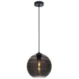 Fischer Leuchten Rauchglas 1-flg. 25 cm kugelförmig schwarz