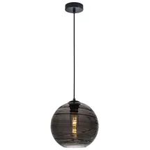 Fischer Leuchten Rauchglas 1-flg. 25 cm kugelförmig schwarz