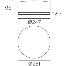 LEDS-C4 Vetro LED-Deckenleuchte aus Glas, IP44 930