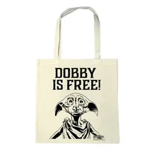 LOGOSHIRT Logoshirt® Harry Potter I Dobby Is Free I Baumwolltasche I natur I Lizenziertes Originaldesign - Einheitsgröße