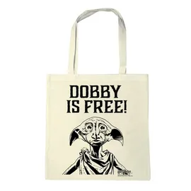 LOGOSHIRT Logoshirt® Harry Potter I Dobby Is Free I Baumwolltasche I natur I Lizenziertes Originaldesign - Einheitsgröße
