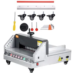 VEVOR elektrischer Papierschneider (330,2 mm Schnittbreite / 4 cm Schnittstärke), Desktop-Papierschneidemaschine mit Tastensteuerung, Papierschneider für Büro Schule Druckerei, Papier Schneiden