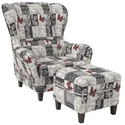 Supellex Ohrensessel mit Hocker | Design Patchwork Love