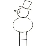 MARELIDA LED Gartenstecker Schneemann 180LED H: 47cm Weihnachtsdeko Gartendeko