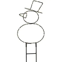 MARELIDA LED Gartenstecker Schneemann 180LED H: 47cm Weihnachtsdeko Gartendeko