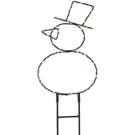 MARELIDA LED Gartenstecker Schneemann 180LED H: 47cm Weihnachtsdeko Gartendeko