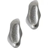 Beliani Wandkerzenhalter 2er Set ODEMIRA Metall 40 cm Silber