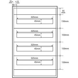 Doktorvolt Verteilerkasten Aufputz Sicherungskasten aus Metall 72 Module 4-reihig IP30 MN72/4/18