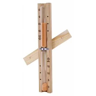 Well Solutions Sanduhr Basic Aus Holz Saunauhr 15 Minuten Hitzebeständig - Sentiotec