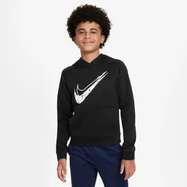 Nike Multi Therma-FIT Repel Fleece Hoodie Kinder 010 black/lt smoke grey/htr/white L 147-158 cm