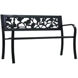 furnicato Gartenbank 125 cm Schwarz