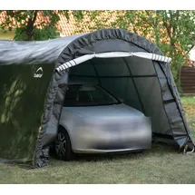 ShelterLogic Zeltgarage 6,10 x 3,00 m grün mit Rückwand