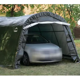 ShelterLogic Zeltgarage 6,10 x 3,00 m grün mit Rückwand