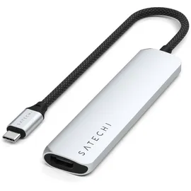 Satechi USB-C 6-in-1 Slim Multiport Adapter Silver