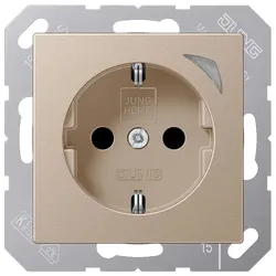 JUNG HOME SCHUKO® Steckdose, Safety+, champagner